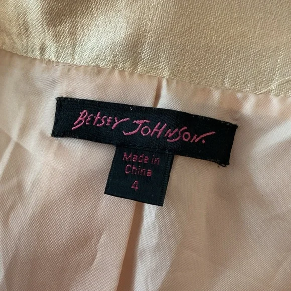 Betsey Johnson Fitted Vintage Silk Fitted Blazer 4 - Picture 6 of 7